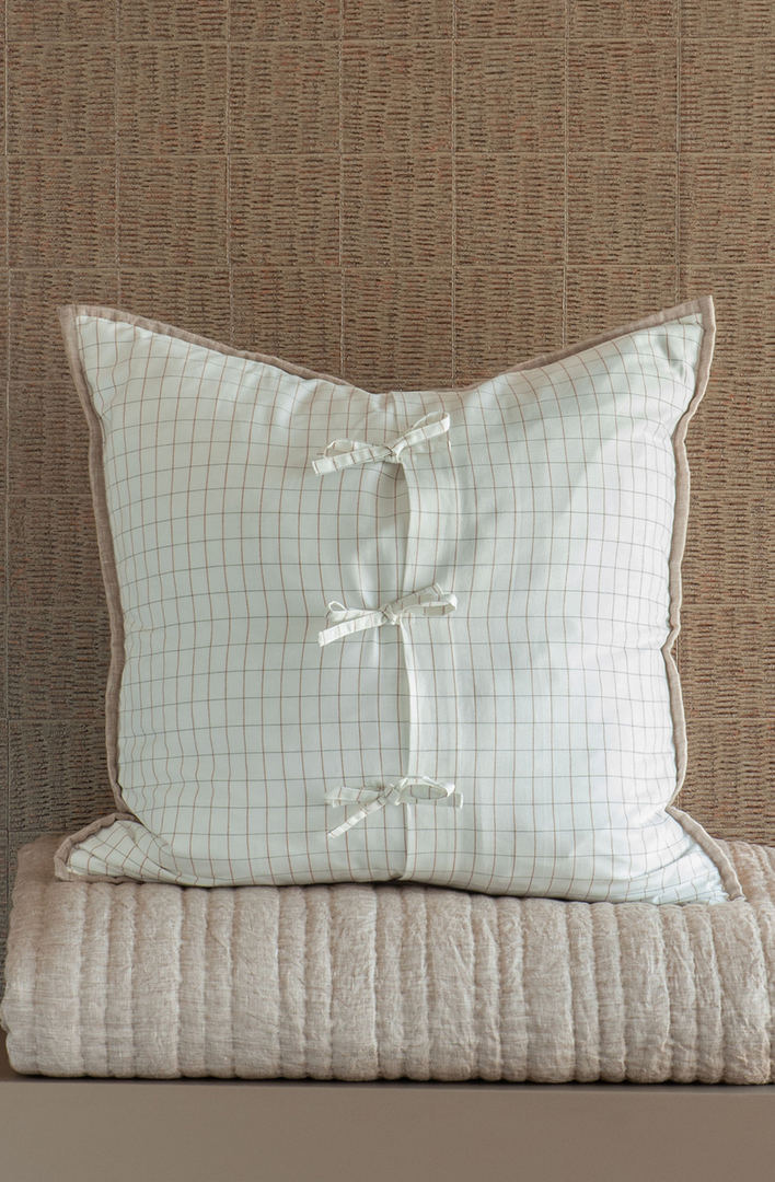 Bianca Lorenne Ricamo Driftwood Bedspread | Luxury Linen Bedspread NZ image 4